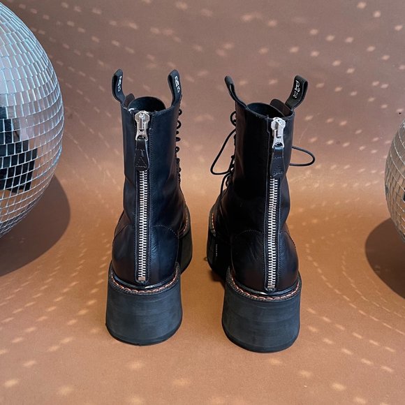 **SOLD***. R13 DOUBLE STACK BOOT BLACK SZ 7 - Picture 8 of 16